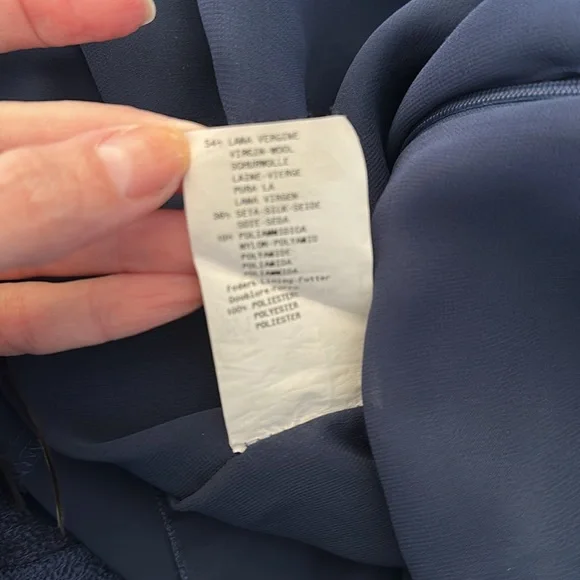 Armani Collezioni Navy Feather Dress 10 - Picture 7 of 7